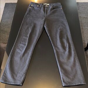 Levi's Women's Straight-Leg Black Denim Jeans with Copper Rivet Details